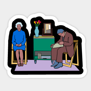 David Hockney - Old Couple Sticker